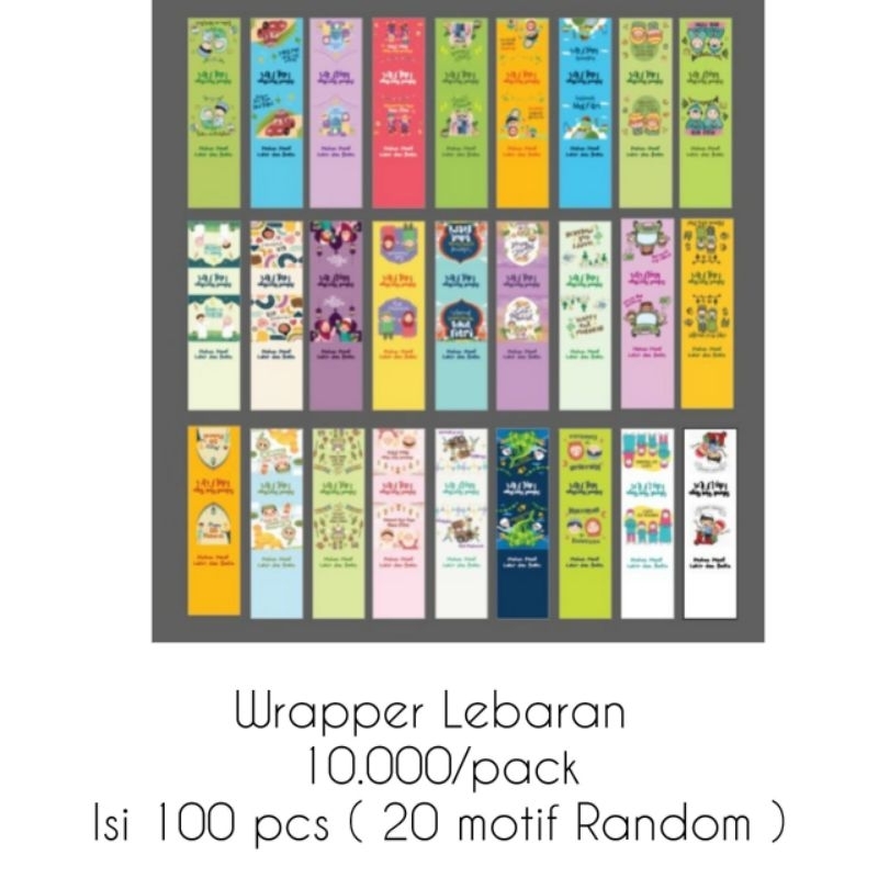

Wrapper Coklat Dadu lebaran 2025 Wrapper Coklat dadu 100 pcs