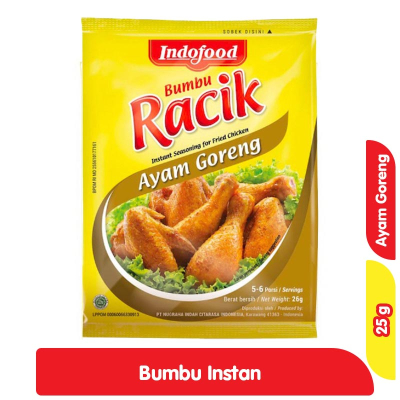 

Racik Bumbu Indofood 26 gram Ayam Goreng