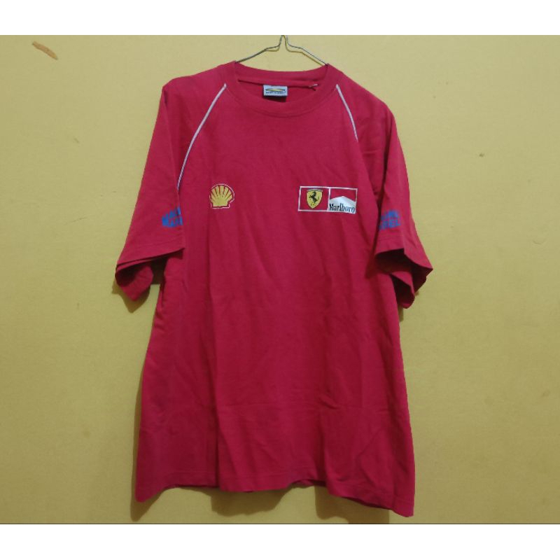 Baju ( T-shirt ) Marlboro Ferrari red