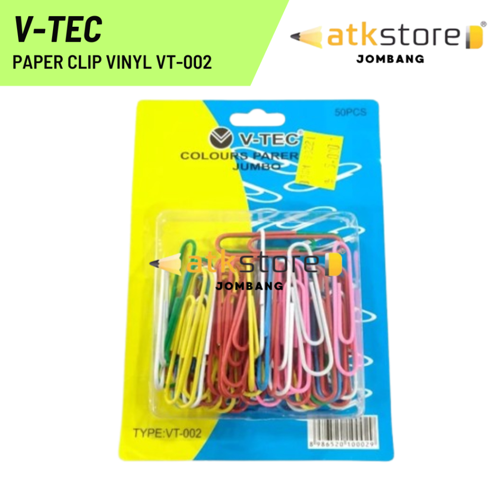

V-TEC Paper Clip Vinyl VT-002 Jumbo Warna / Paper Clip / Klip Warna Vtec