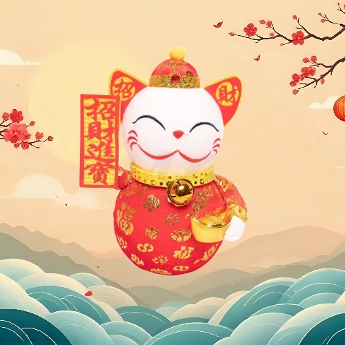 Kucing Maneki Neko / Kucing Hoki / Kucing Cina / Patung Kucing Keberuntungan / Pernak Pernik Imlek /