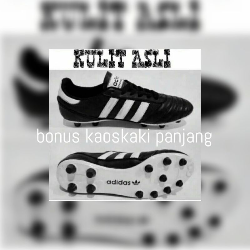 sepatu bola 100% kulit asli beckenbauer kulit asli murah berkwalitas bonus kaos kaki panjang