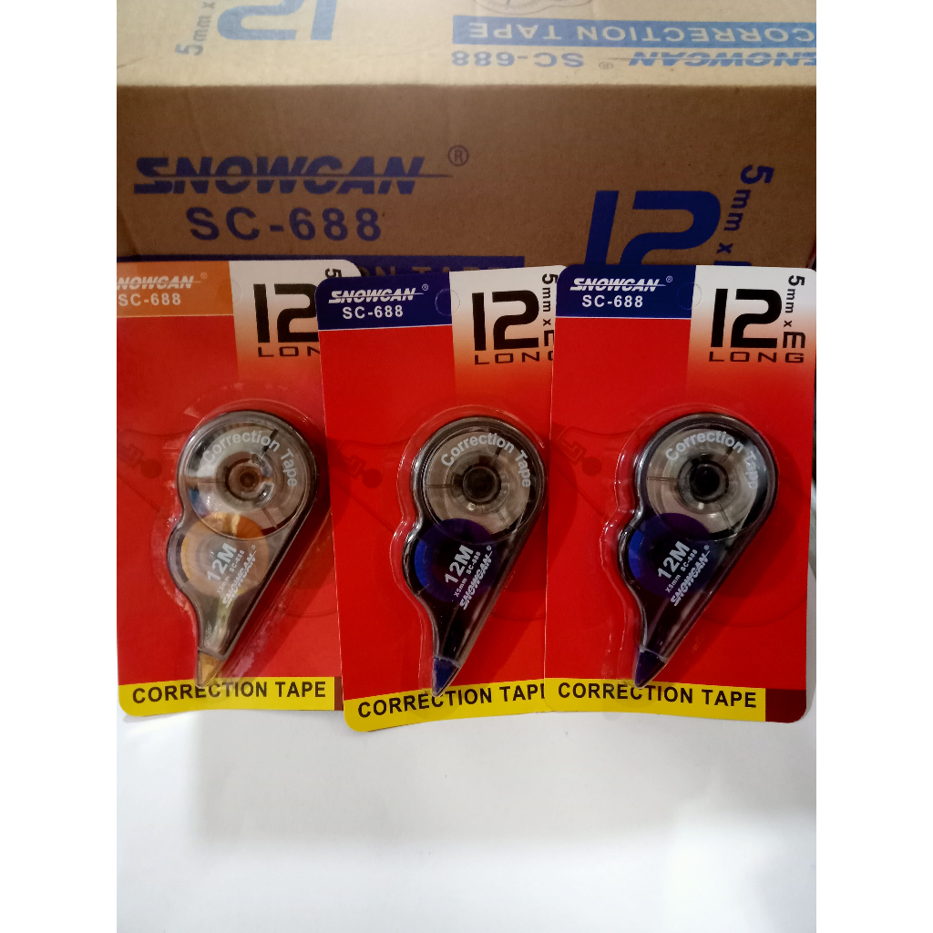 

Corretion tape Sc 688 Snowcan tipe x kertas tipe ex kertas