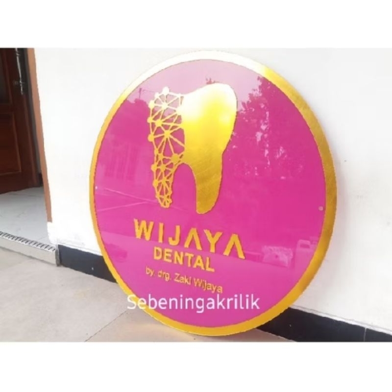 Gold Akrilik kilap | Papan usaha | Papan nama Akrilik Mirror | Papan nama Usaha Akrilik | Tulisan ak