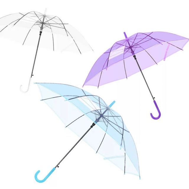 Payung Transparan Korea Payung Tongkat Bening Transparan Fashion Drama Korea, payung model simpel