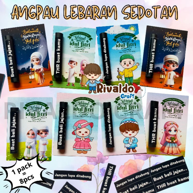 

(8pcs) Angpau Lebaran Sedotan lucu