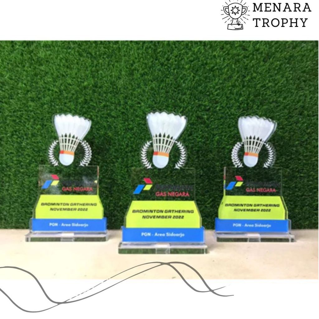 Plakat Badminton Plakat Bulutangkis Piala Badminton Piala Bulutangkis Akrilik
