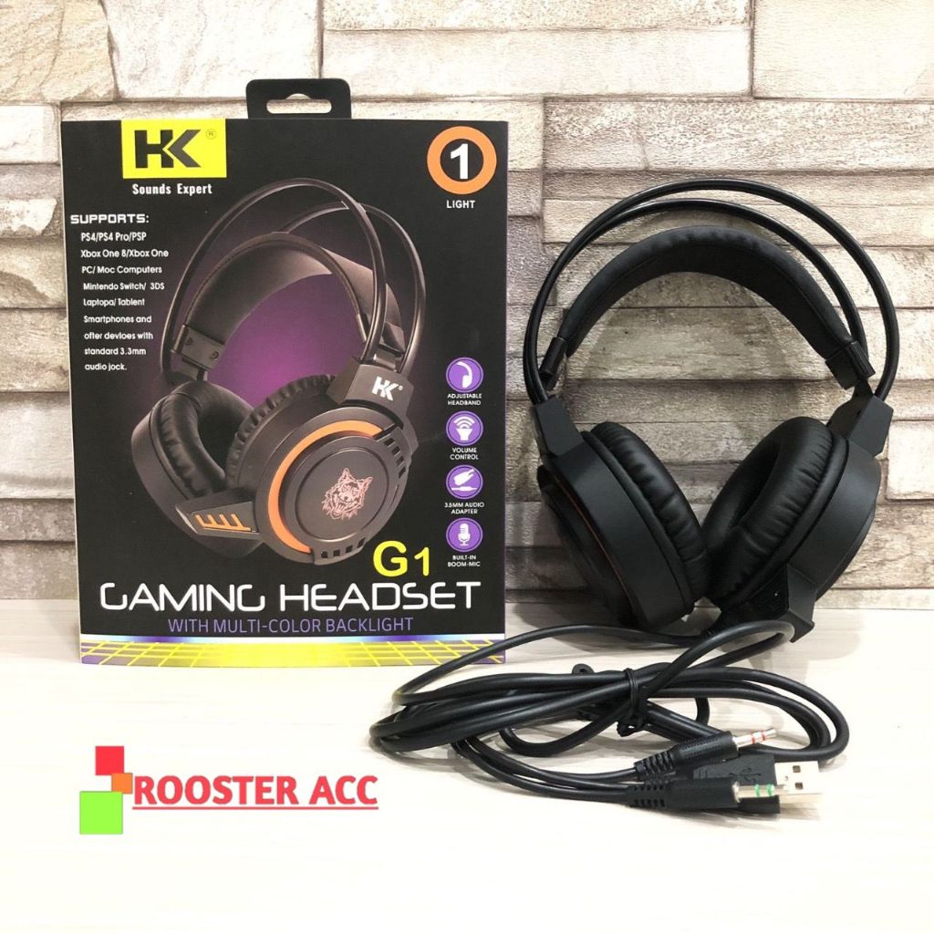 PHF/HEADSET DJ HK GAMING + MIC G1