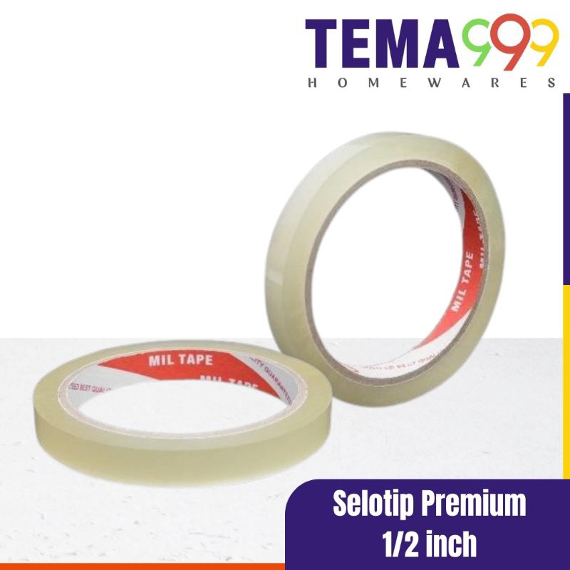 

MILTAPE Isolasi 1/2 Inch x 72 Yards / Solatip / Lakban 12mm