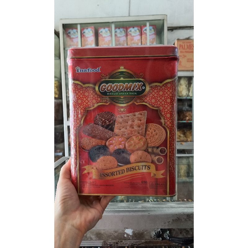 

Goodmix Biskuit aneka rasa/ Biskuit kaleng murah/ Biskuit Lebaran