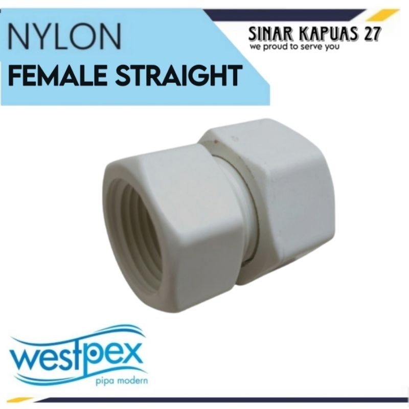 Westpex Fitting Nylon Pipa Pex Pipa Green Female Straight