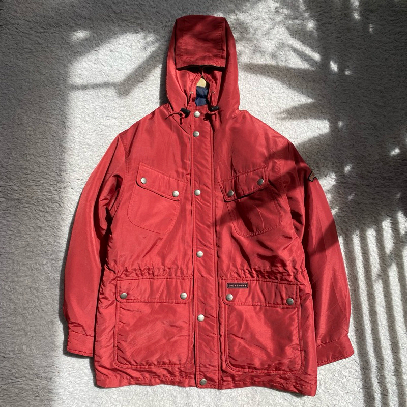 VINTAGE JACKET COUNTDOWN CLUB - GOOSE DOWN MULTI POCKET PARKA MAROON - Parka bulu angsa - jaket bulu