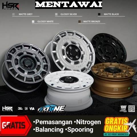 Velg Rally Ring 17 HSR Mentawai Lubang 5 R17 Bisa Buat Xpander, Terios, Rush