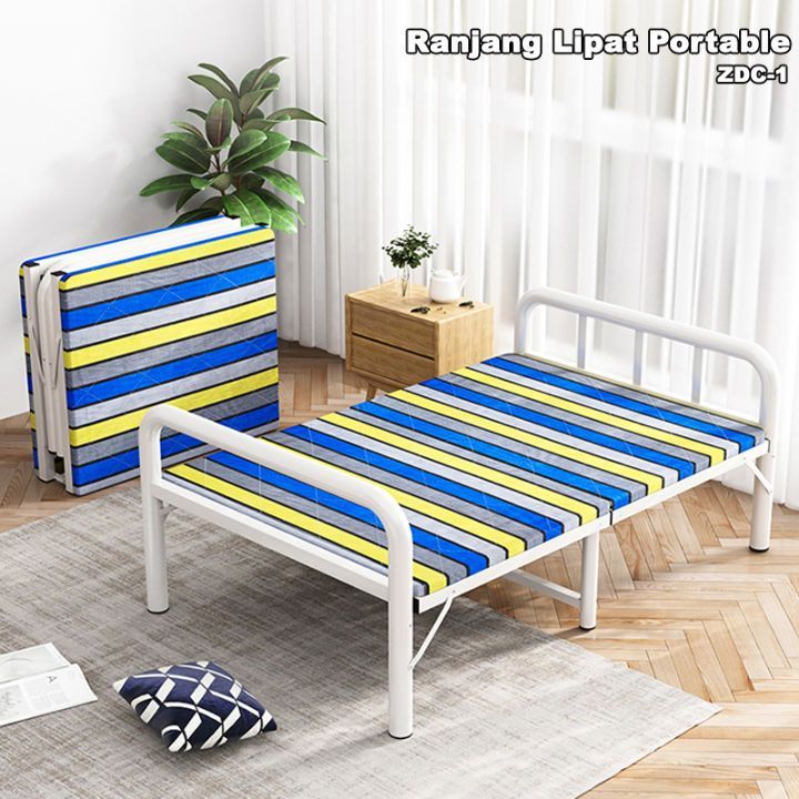 Ranjang Lipat ZDC-2 Kasur Lipat Folding Bed Portable Furniture Tempat Tidur Lipat Hemat Ruangan