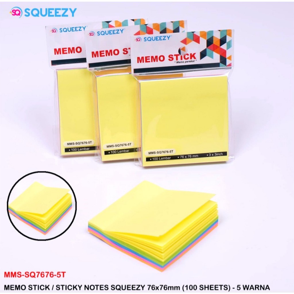 

SQUEEZY Memo / Sticky Notes MMS 7676 (5T)