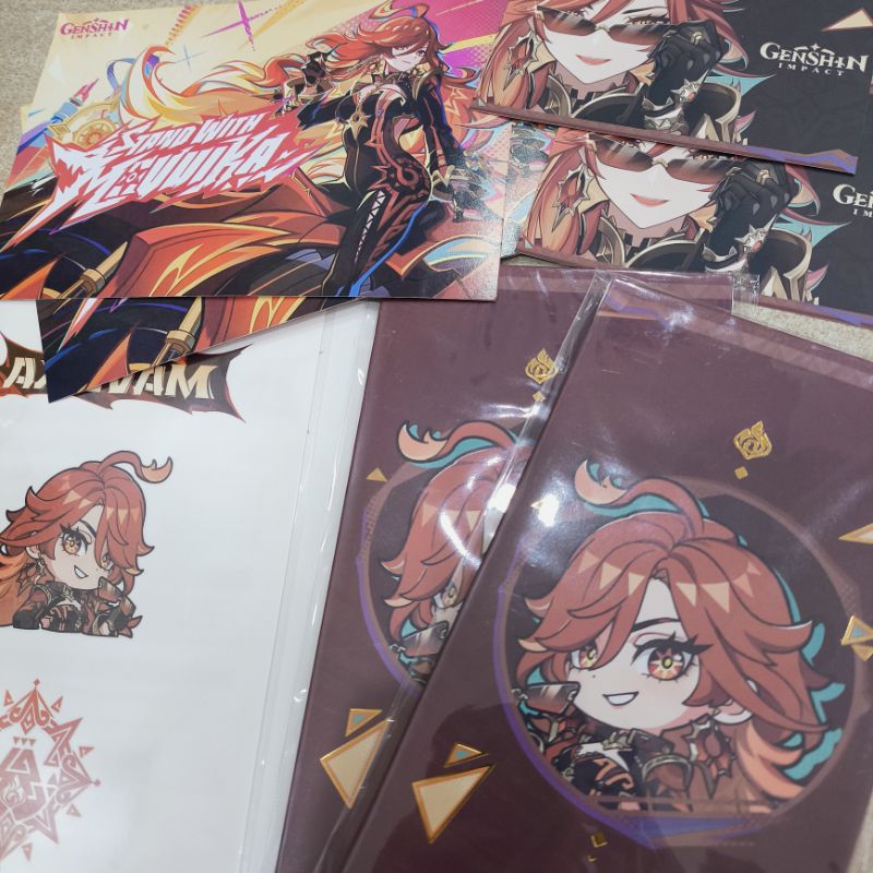 Merchandise (freebies) from Stand With Mavuika event Genshin Impact