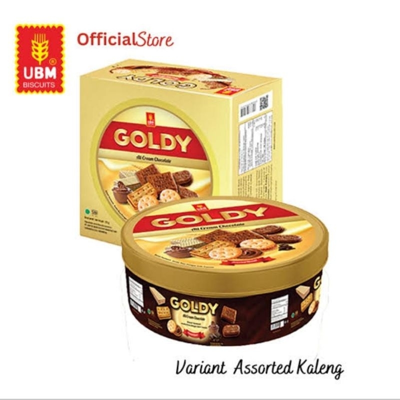 

*UBM Goldy assorted 372 gram*✓1 kaleng