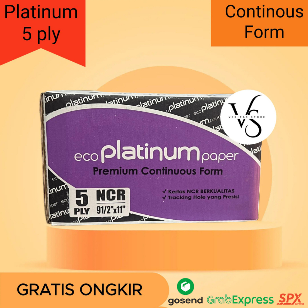 

Eco Continuous Form 5 Ply dan 5 Ply bagi 2 ukuran 9½ x 11 merk PLATINUM Kualitas Terbaik / Kertas Faktur Invoice