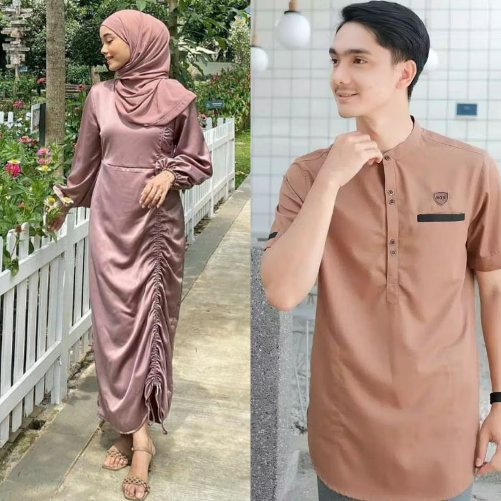 BAJU COUPLE LEBARAN / DRESS WANITA TERMURAH / COUPLE PASANGAN TERBARU / ATASAN PRIA LENGAN PENDEK