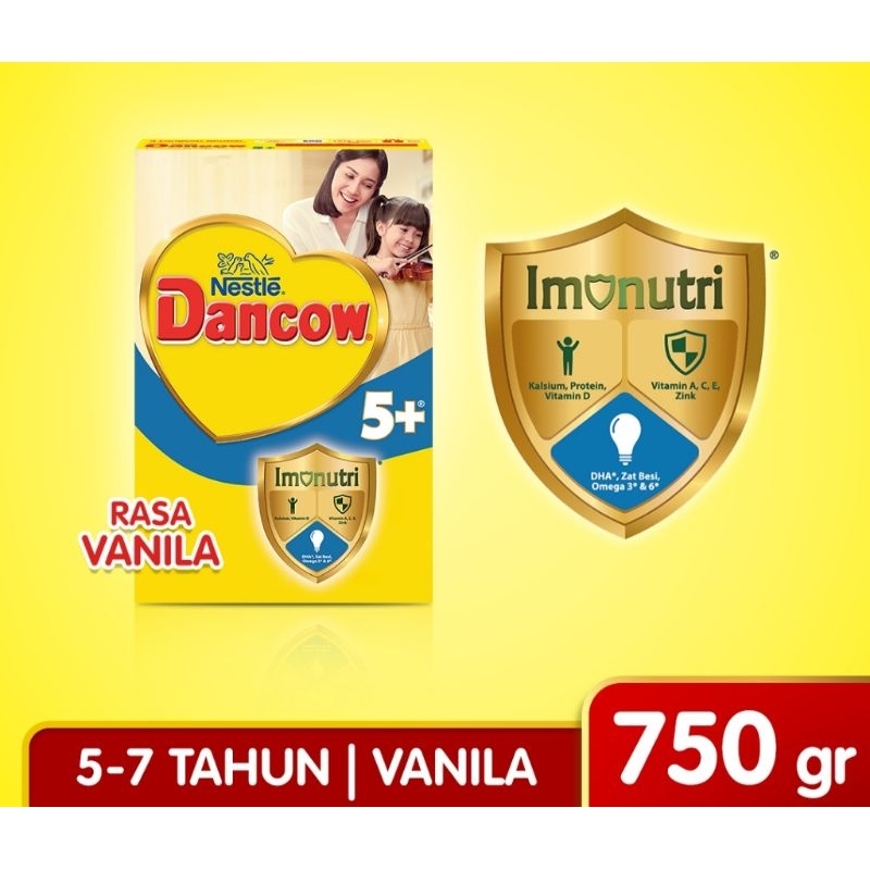 

Dancow 5+Vanila 750g. Untuk anak usia 5-7tahun