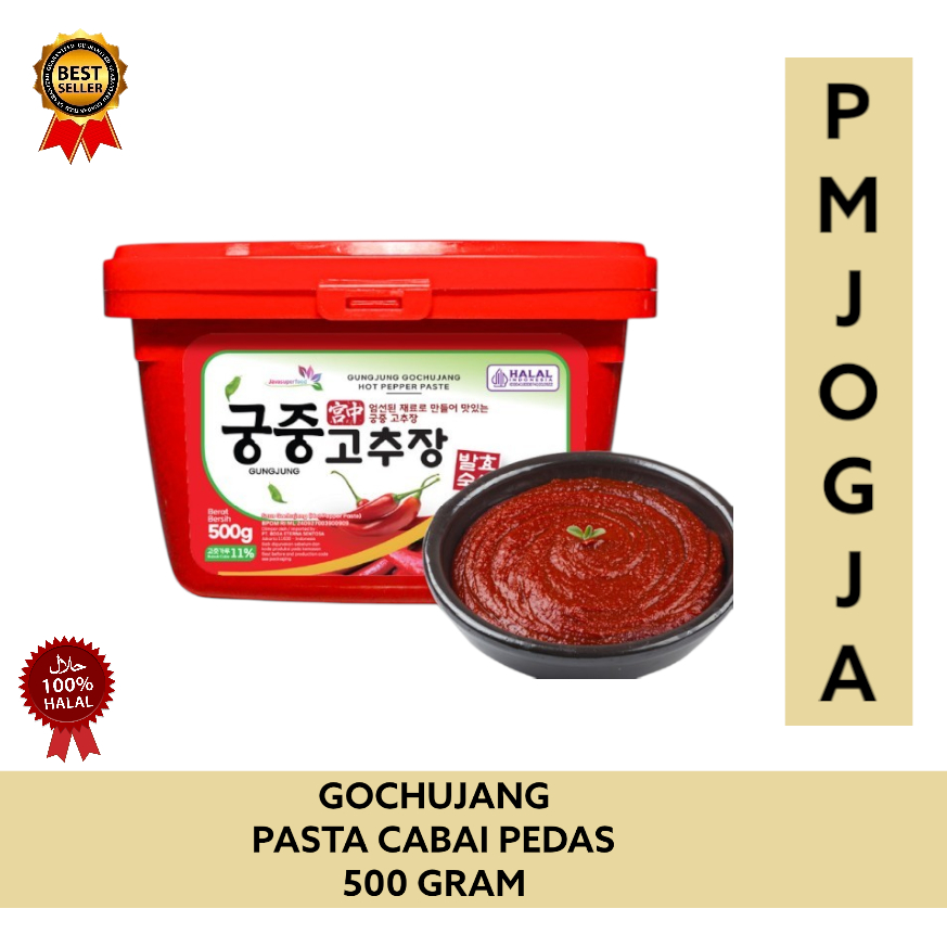 

Saus Gunjung Gochujang Hot Pepper Taste 500 gram / Pasta Cabai Pedas Korea HALAL