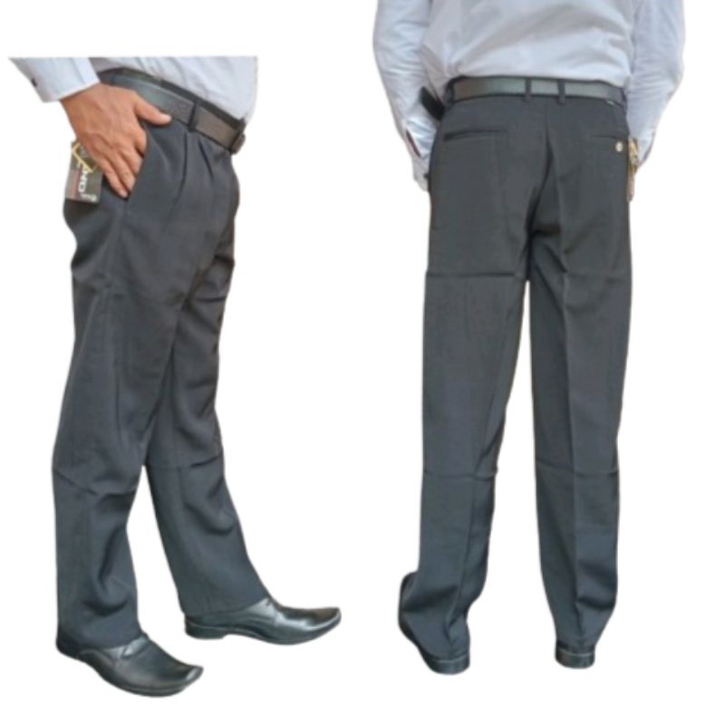 Celana Bahan Pria Formal Reguler Panjang Rempel Dasar Kain Premium