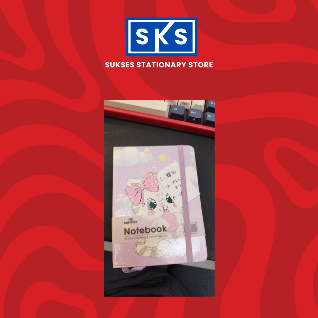 

Notebook Hard Cover MIKIREI Cat Buku Catatan A6 Buku Tulis Aesthetic Lucu Simple Easy Notebook