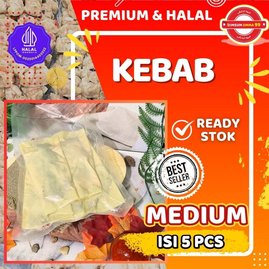 

Kebab Frozen MEDIUM isi 5 pcs Enak Murah & Halal