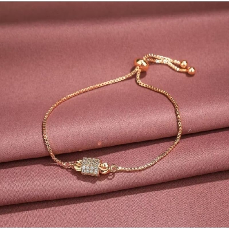 Gelang serut bulat titanium anti karat titanium xuping perhiasan wanita