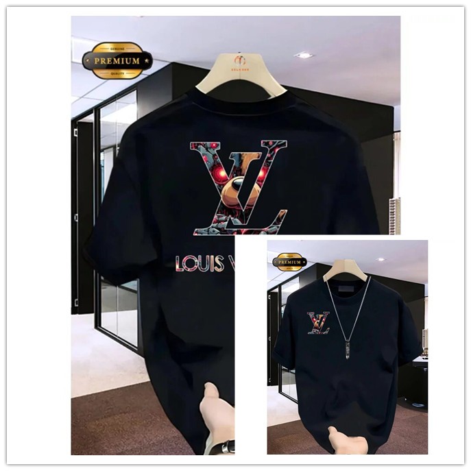 (COD)Kaos distro keren baju pria original premium katun kekinian warna putih Black Tees keren baju t