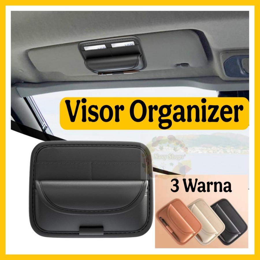 Premium Holder Sunvisor Kacamata Kartu Etoll Visor Organizer 3116