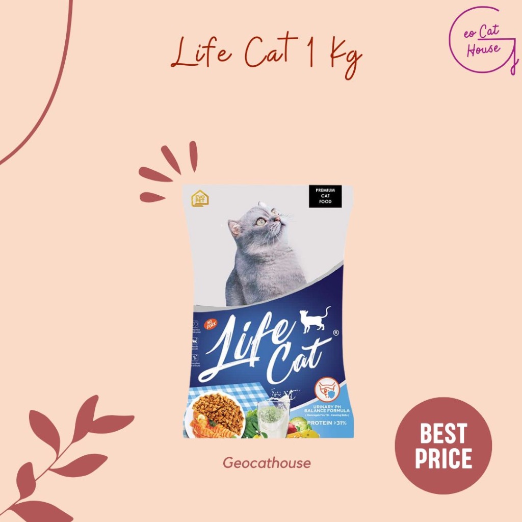 Life Cat Food Life CatFood 1 kg  Makanan Kucing Premium Cat Food