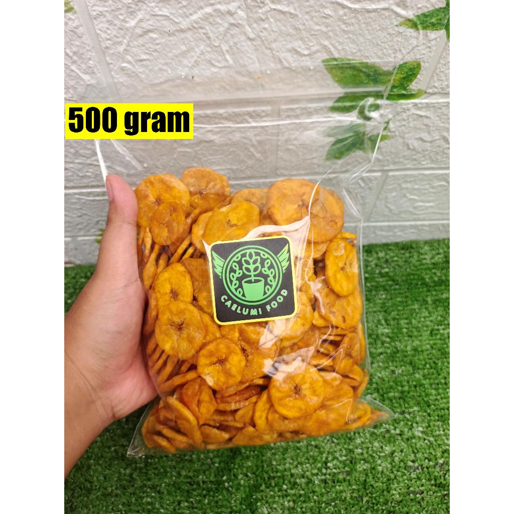 

KERIPIK PISANG MANIS PREMIUM 500GR GURIH RENYAH 500 Gram
