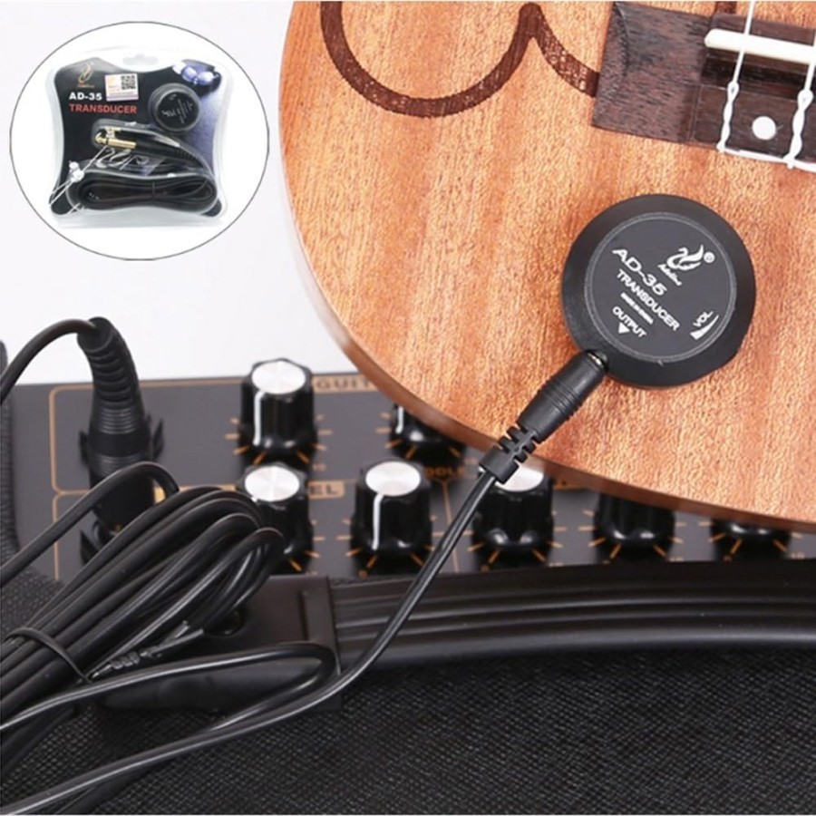 Pickup Gitar Tempel Transducer Microphone Mic Adeline AD-35