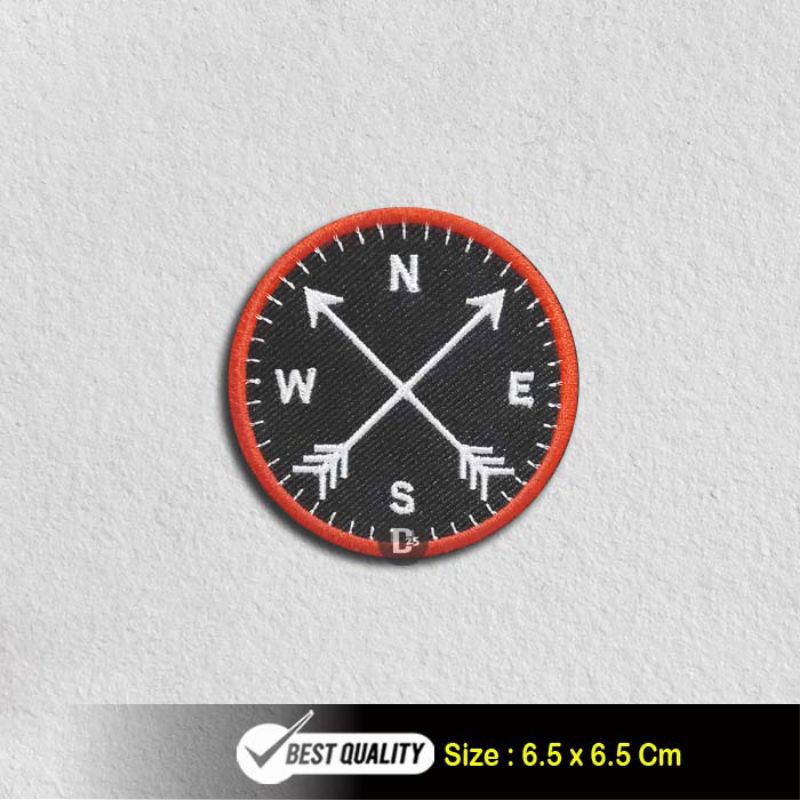 Patch Bordir kompas Pecinta alam