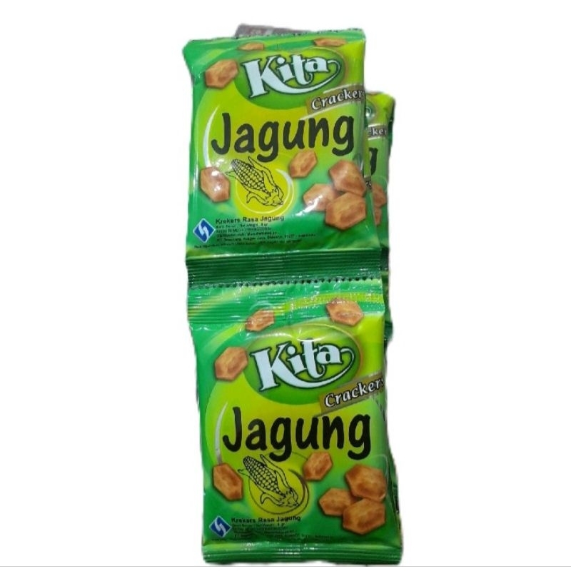 

Kita Crackers Jagung Snack Krekers Rasa Jagung 8 gr x 10