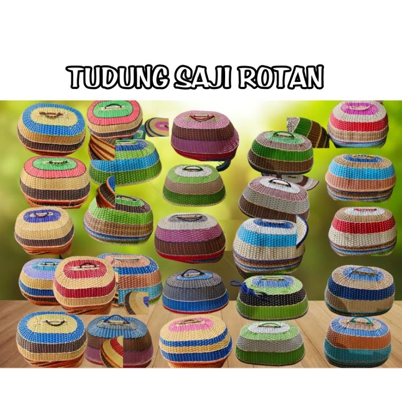tudung saji rotan / tudung saji oval