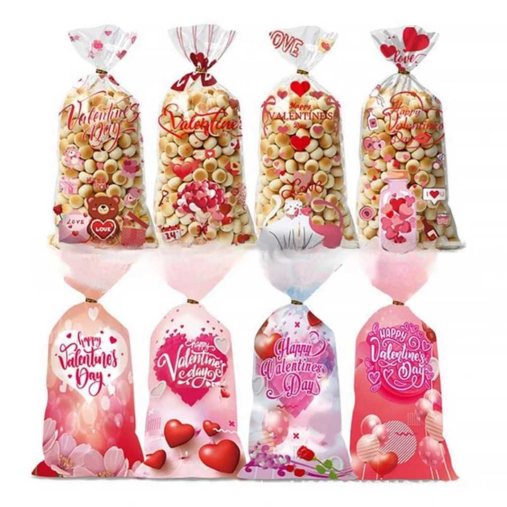 

Plastik Cookies Valentine Plastik Kue Valentine Kemasan Kue Hadiah Valentine - ISI 20