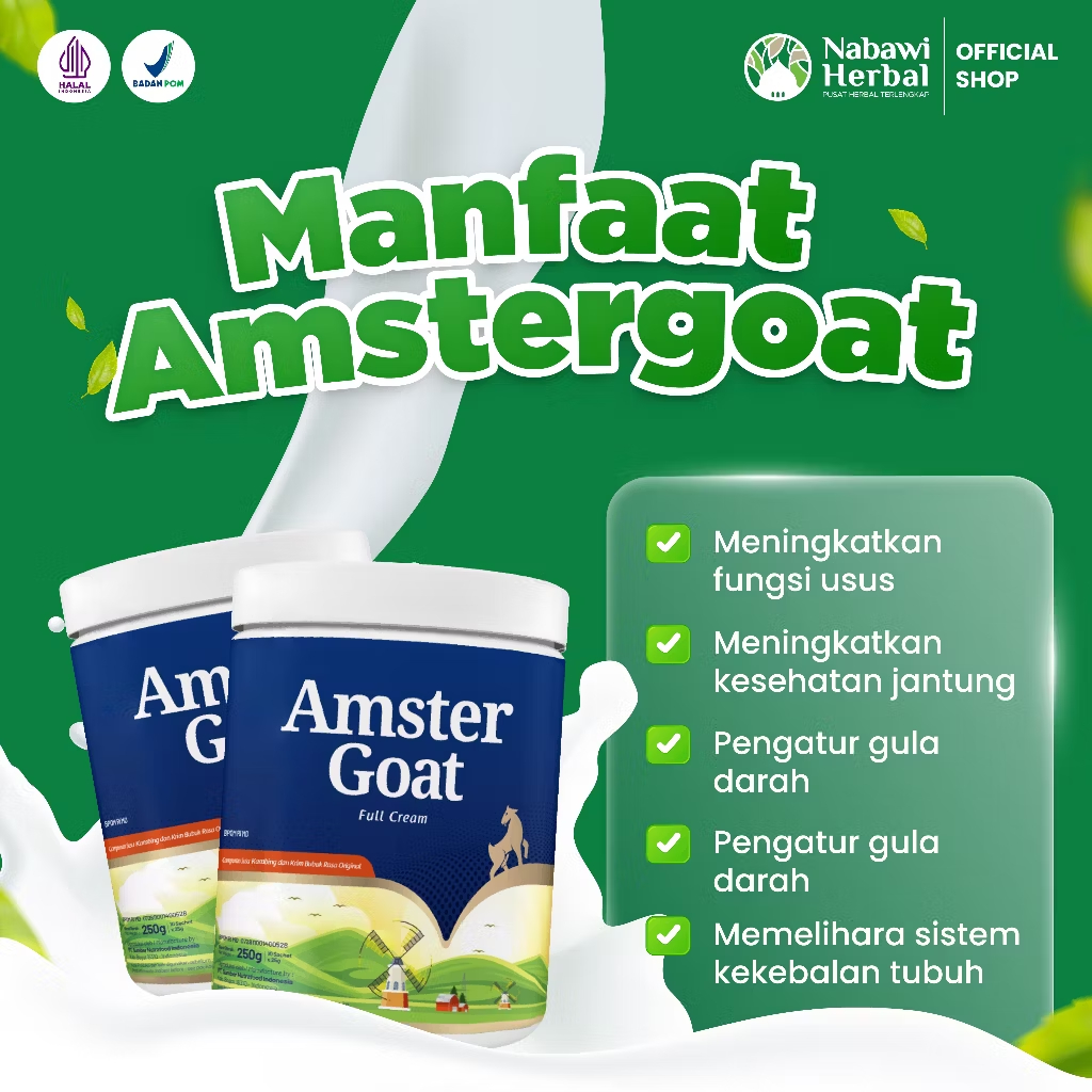 

Amsterdam goat - susu kambing bubuk 250gr solusi atasi masalah pencernaan