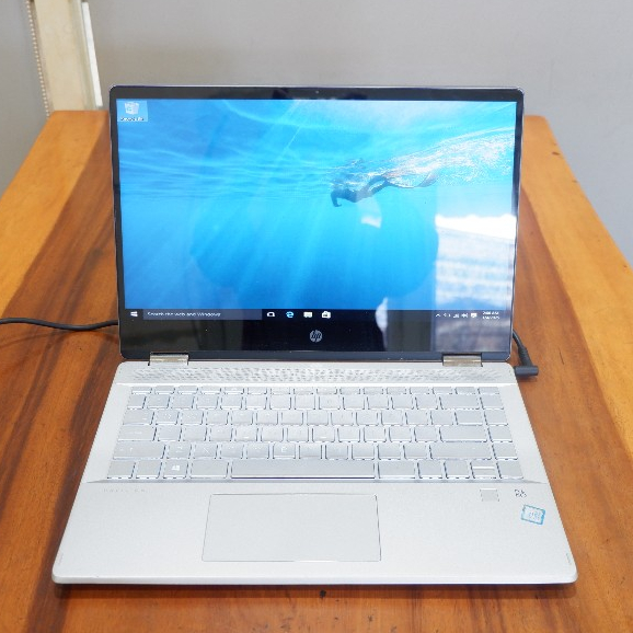 Laptop HP PAVILION X360 14-DH0037TX CORE I5-8265U NVIDIA MX130 RAM 8GB HDD 1TB Normal Siap Pakai - L