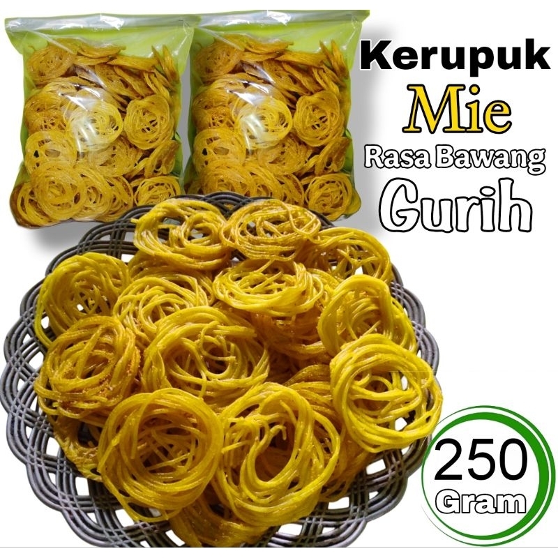 

Kerupuk Mie Kuning Rasa Bawang Khas Batang Mentah 250gr