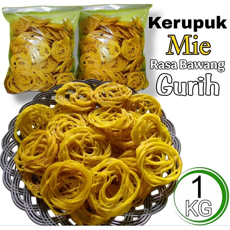 

Kerupuk Mie Kuning Rasa Bawang Khas Batang Mentah 1kg