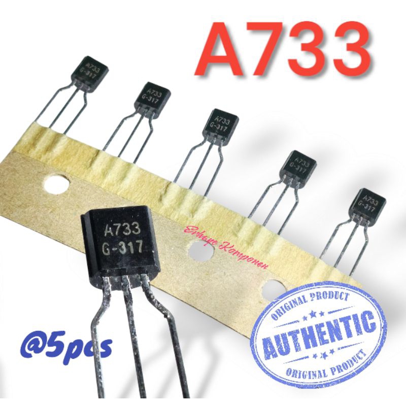 (@5 pcs) Transistor A733 Original  TR A 733 PNP Transistor.