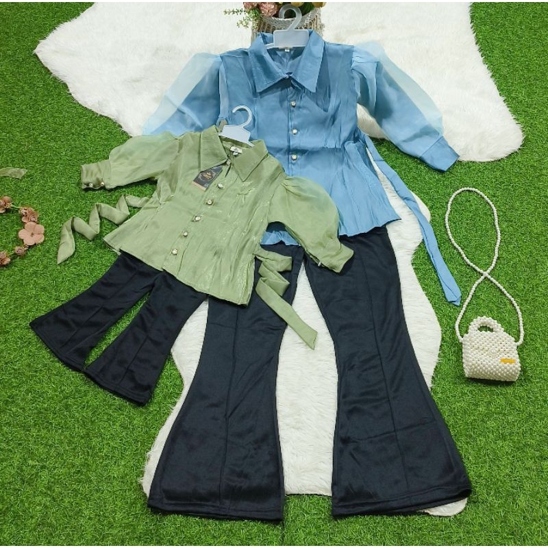 Set Organza Ibu Anak Dan Remaja Tanggung Lengkap Size