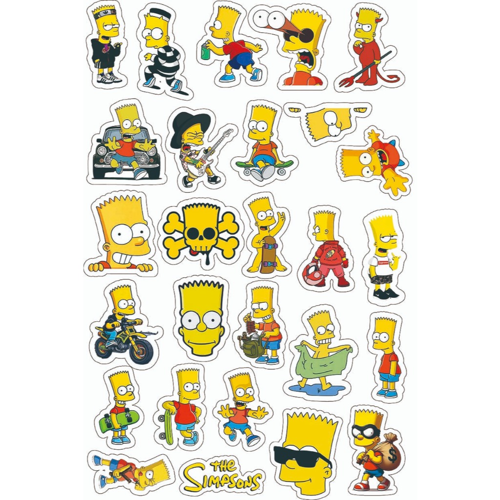 

STIKER PACK ISI 35 PCS SERIES CARTOON SIMPSONS - KAOSKAKIMU