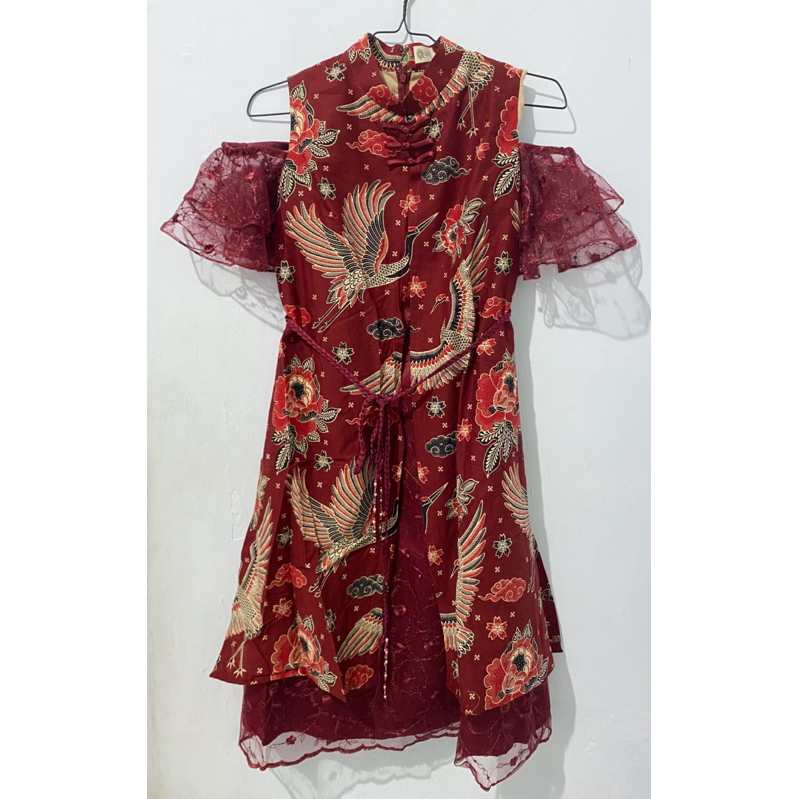 [𝐍𝐄𝐖] GAUN BATIK IMLEK SANGJIT MAROON // DRESS IMLEK SANGJIT MAROON