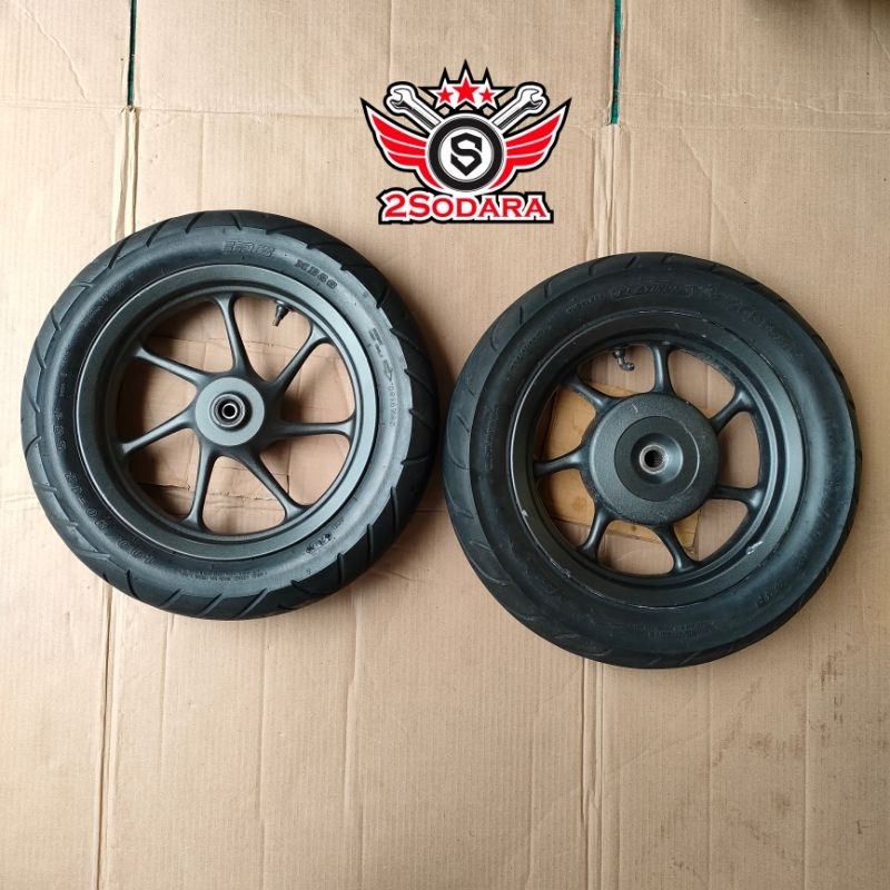 Velg Ban Roda Set Depan Belakang Scoopy FI Esp Ring 12 ORIGINAL