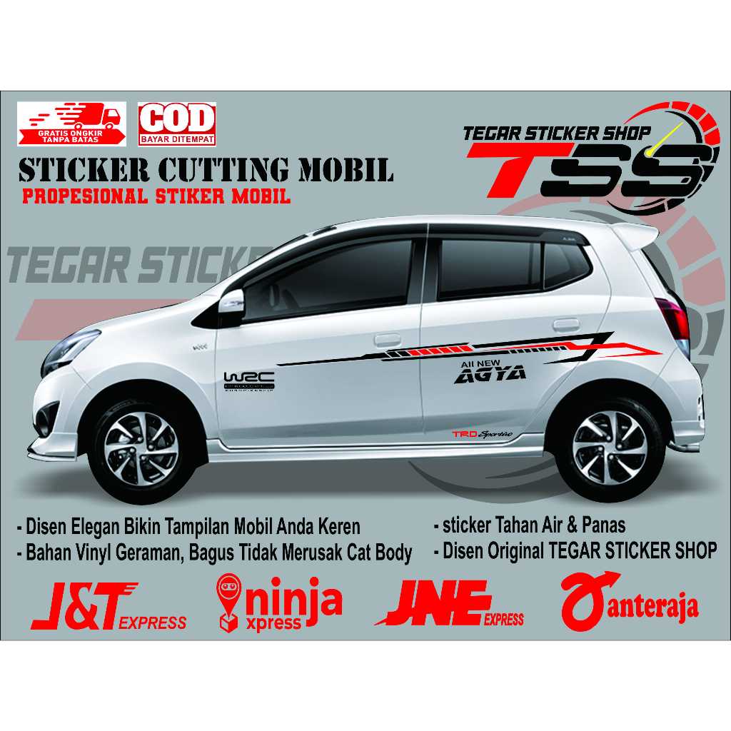 sticker mobil agya sticker mobil toyota agya sticker mobil keren sticker motif variasi body mobil