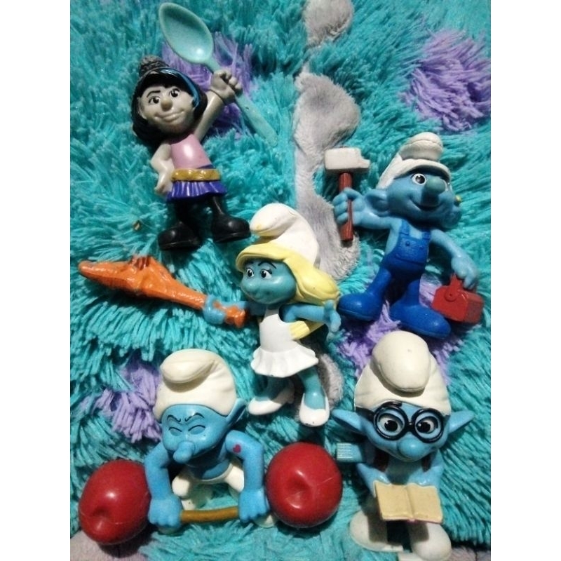 Figure mainan smurfs Hadian MCD