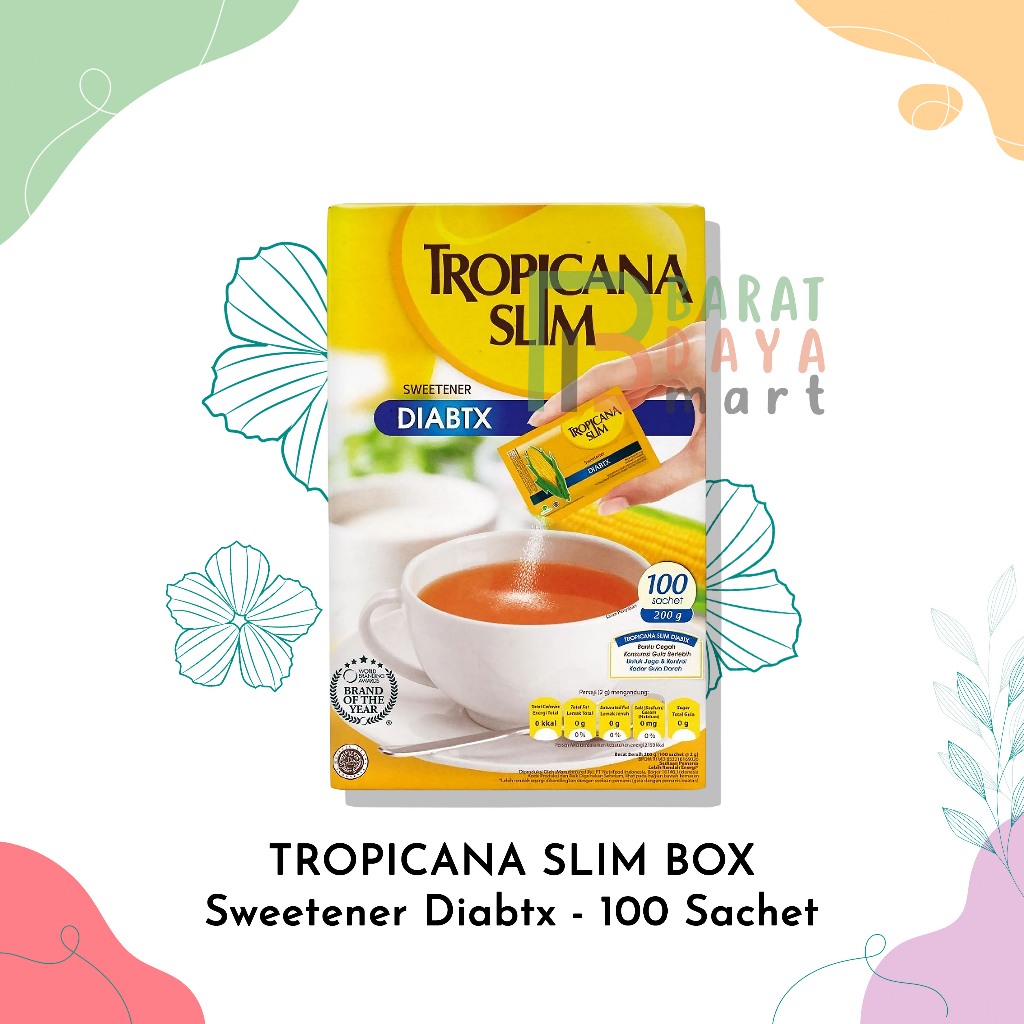 

Tropicana Slim Diabtx 100 Sachet Box BPOM
